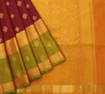 Pure Handloom Soft Silk Saree In Deep Maroon