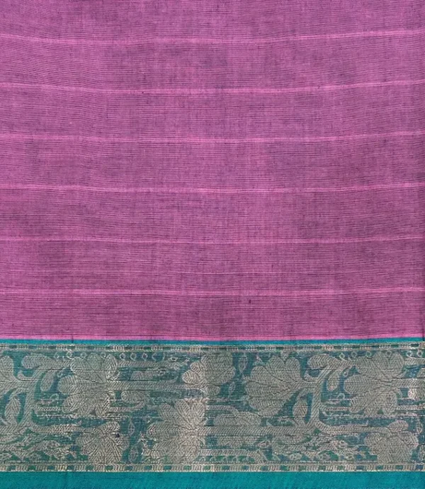 Pure Handloom Kovai Cotton Saree In Mauve