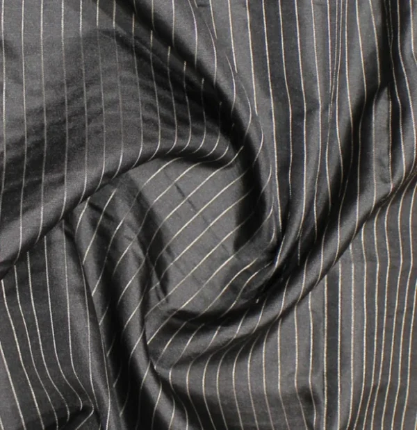 Pure Handloom Soft Silk Saree In Metallic Silver Grey