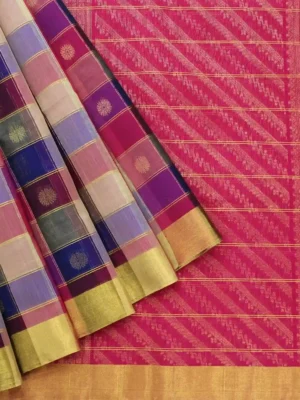 Beige Paalum Pazhamum Silk Cotton Saree
