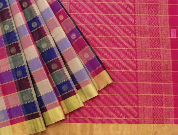 Beige Paalum Pazhamum Silk Cotton Saree