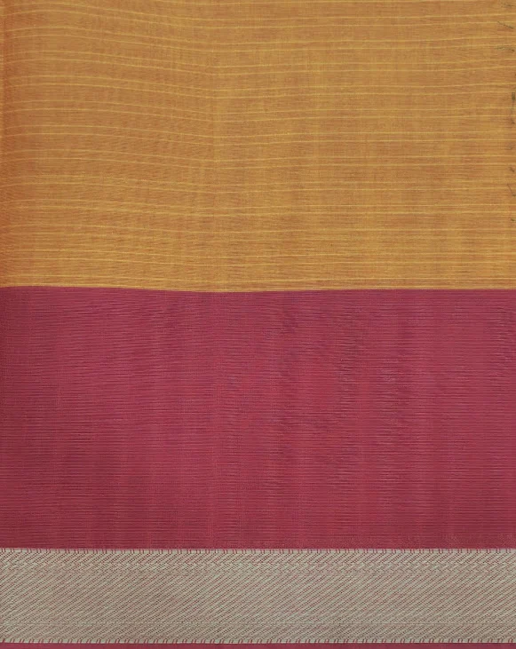 Mustard Yellow Pure Kovai Cotton Saree