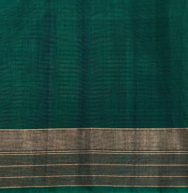 Pure Handloom Silk Cotton Saree In Navy Blue