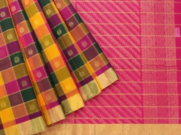 Pure Silk Cotton Saree In Multicolor Palum Pazhamum Saree