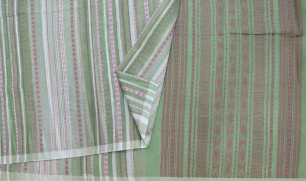 Pure Handloom Kovai Cotton Saree In Pastel Green