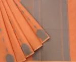 Pure Hadloom Kovai Cotton Saree In Pastel Peach Orange