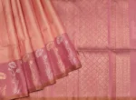 Pure Handloom Soft Silk Saree In Peach Pink