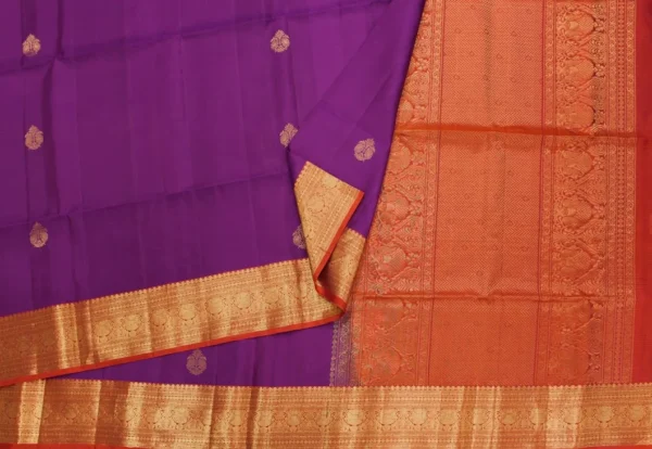 Pure Handloom Soft Silk Saree In Rich Purple