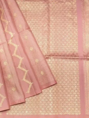 Rose Gold Pure Soft Silk Saree