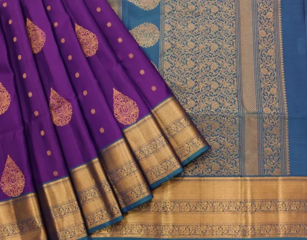 Pure Handloom Soft Silk Saree In Royal Purple