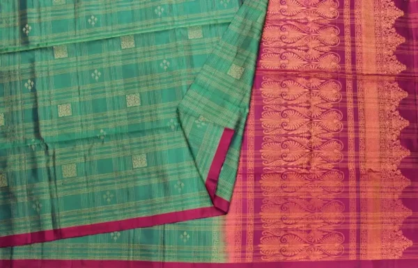 Pure Handloom Soft Silk Saree In Teal Shade
